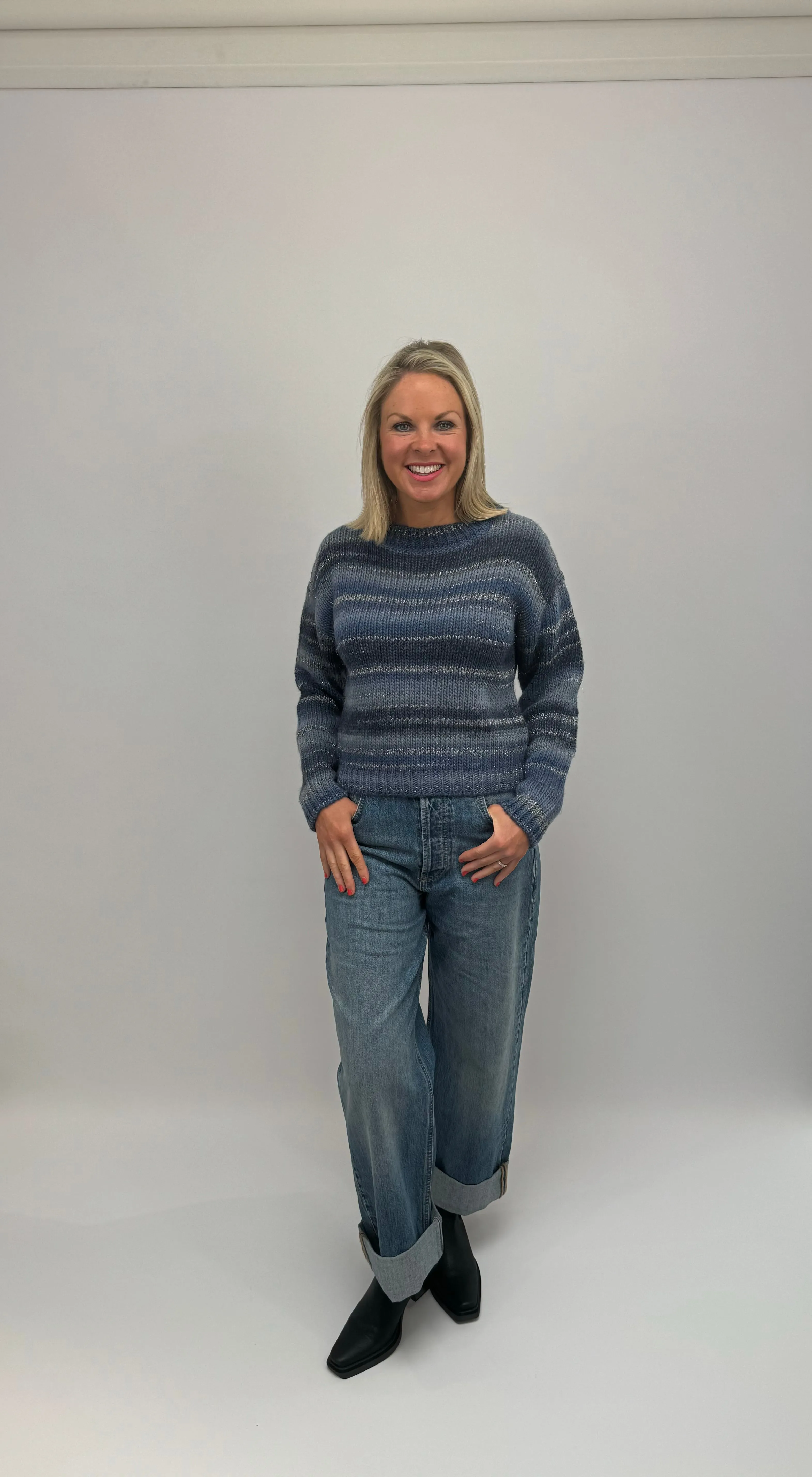 EMME Navy Stripe Sweater