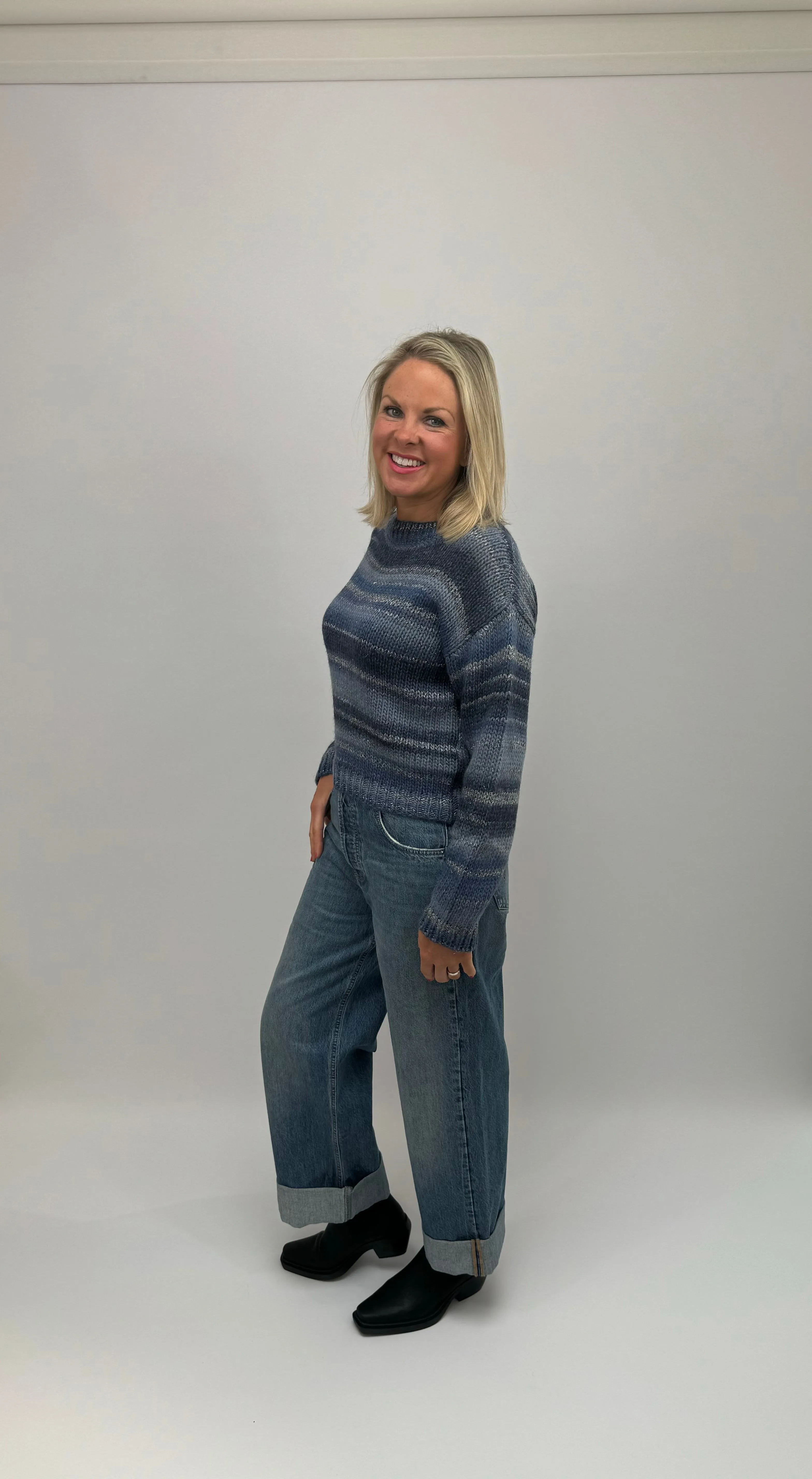 EMME Navy Stripe Sweater