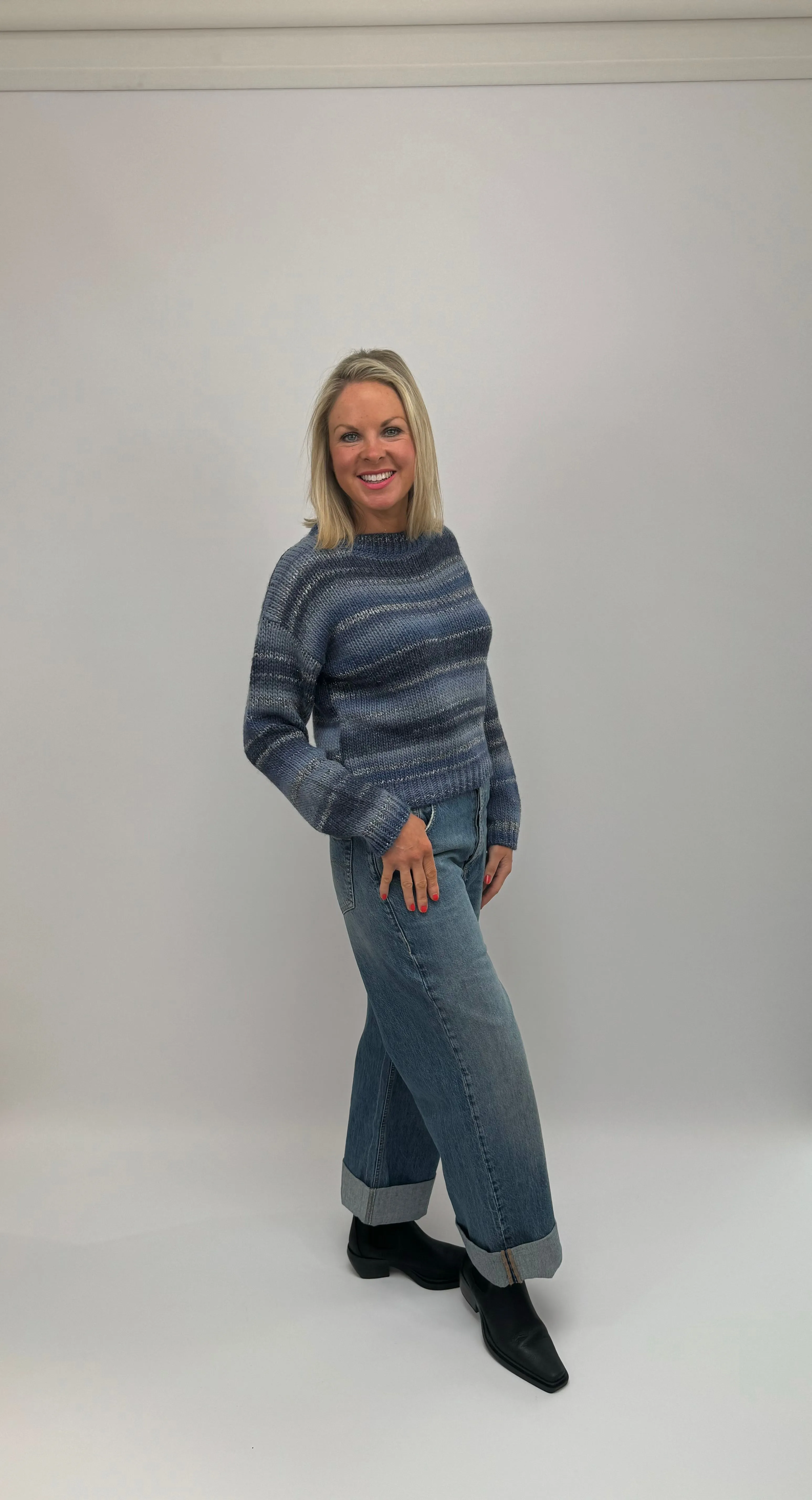 EMME Navy Stripe Sweater