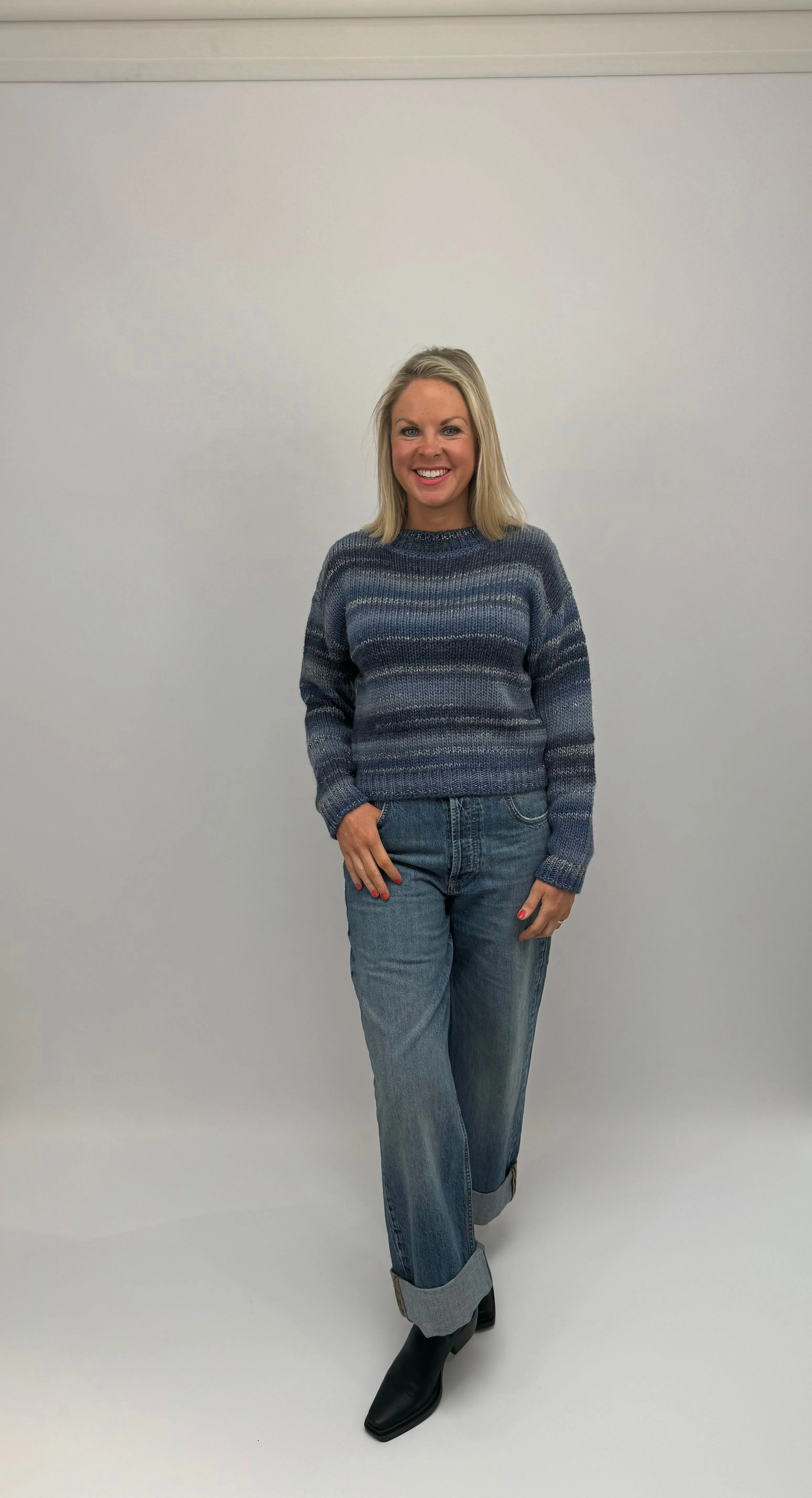 EMME Navy Stripe Sweater