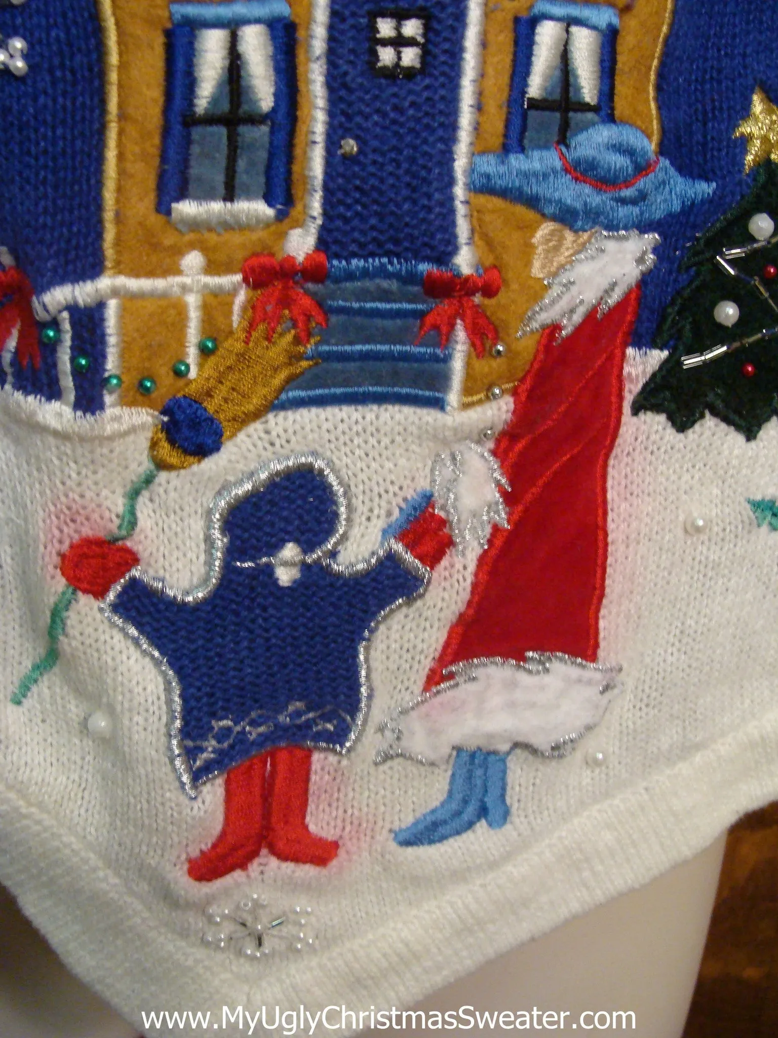 Family Building Snowman Funny Christmas Sweater Vest