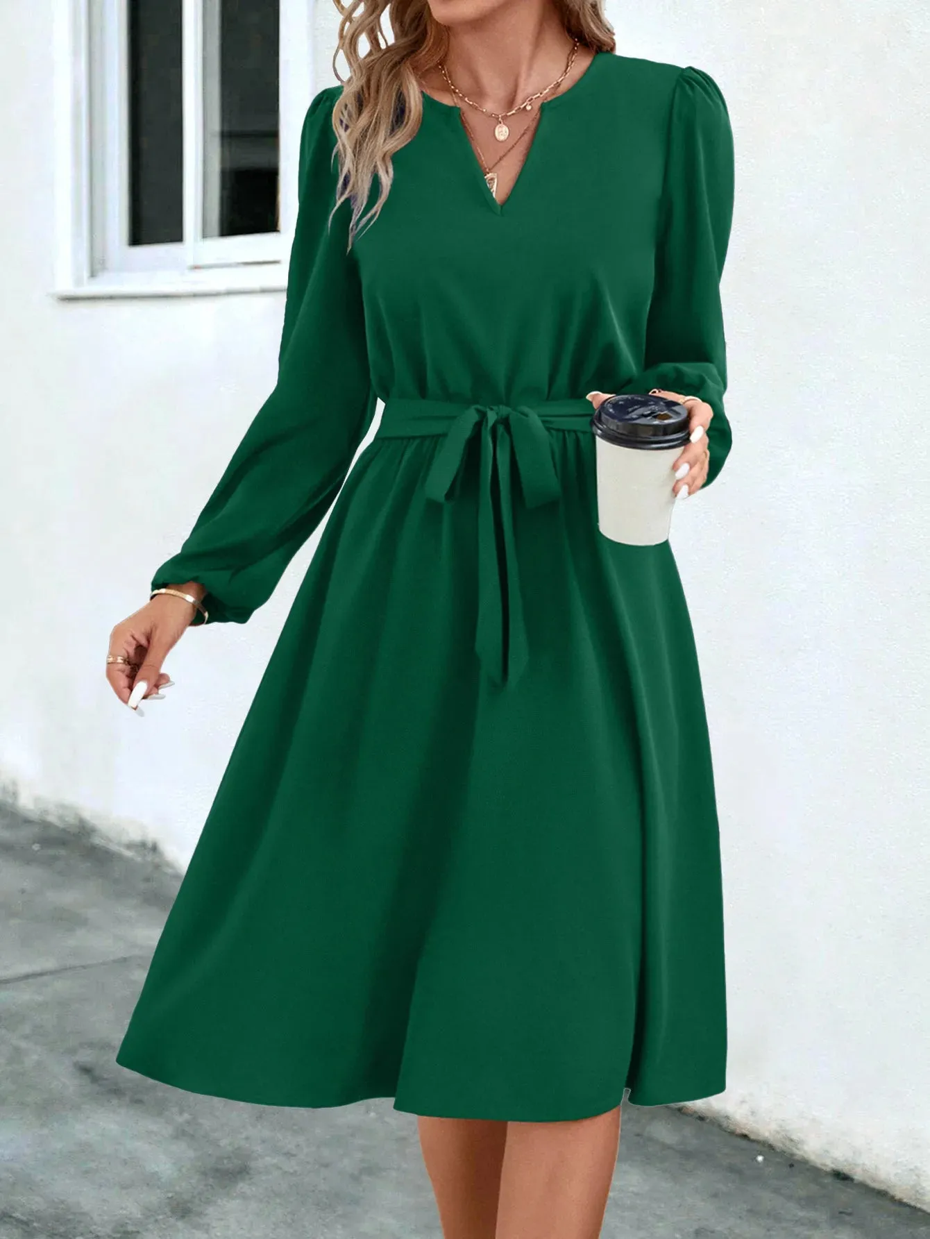 Fiona - Elegant V-Neck Maxi Dress for Women