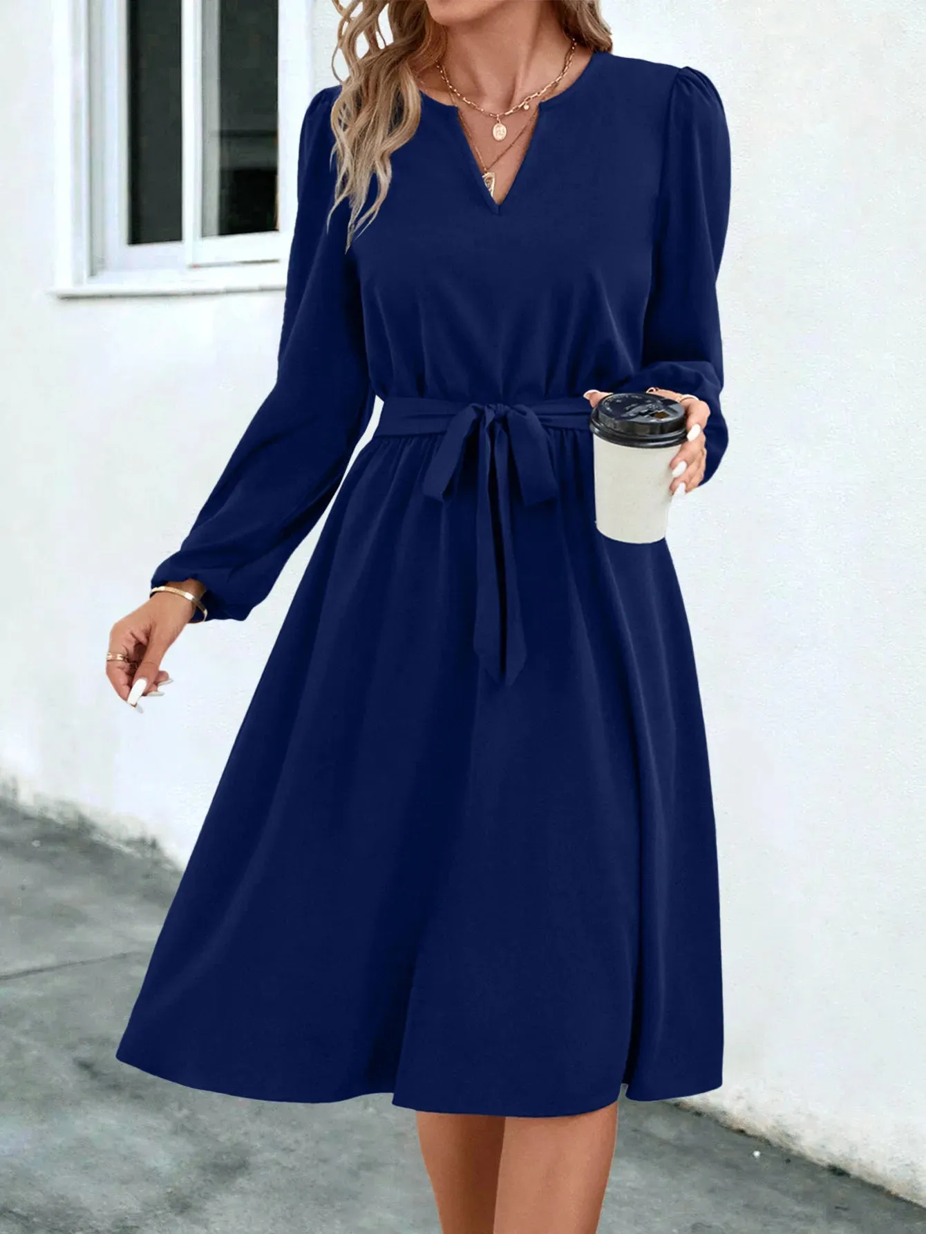 Fiona - Elegant V-Neck Maxi Dress for Women
