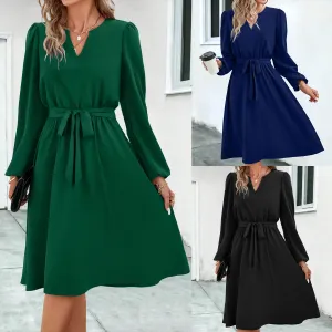 Fiona - Elegant V-Neck Maxi Dress for Women