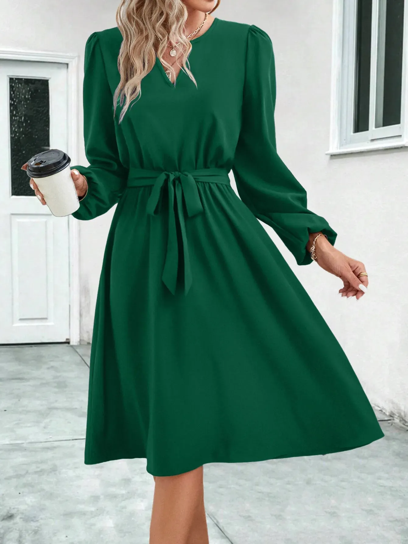 Fiona - Elegant V-Neck Maxi Dress for Women