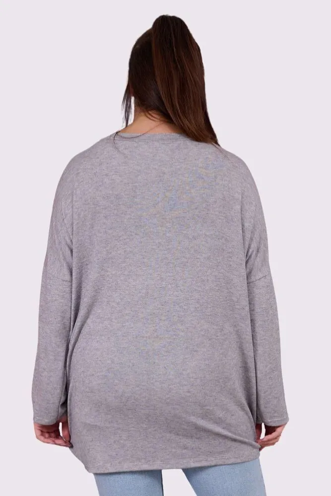 Foil Star Pattern Viscose Top