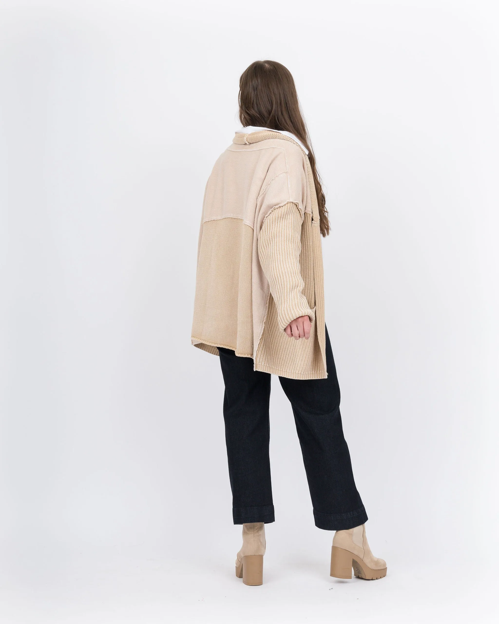 Francine Slouchy Sweater - Khaki