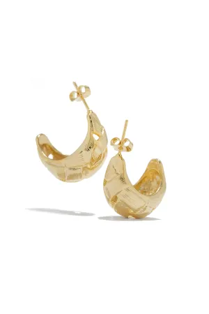Francine Woven Mini Hoop Earring - Gold