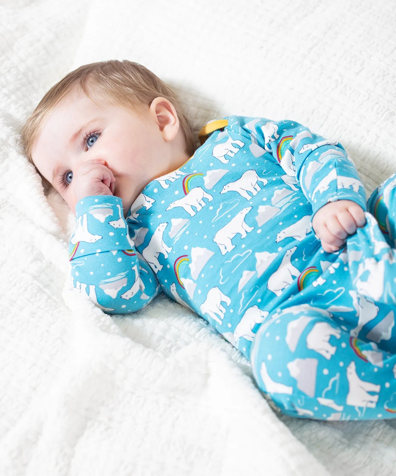 Frugi Easy Dressing Babygrow - Winter Tails