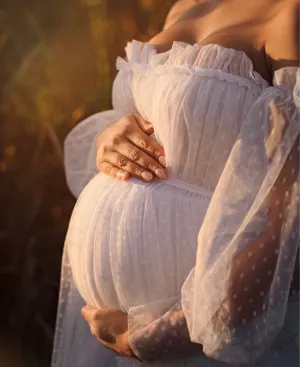 Grace Dotted Tulle Maternity Photoshoot Dress