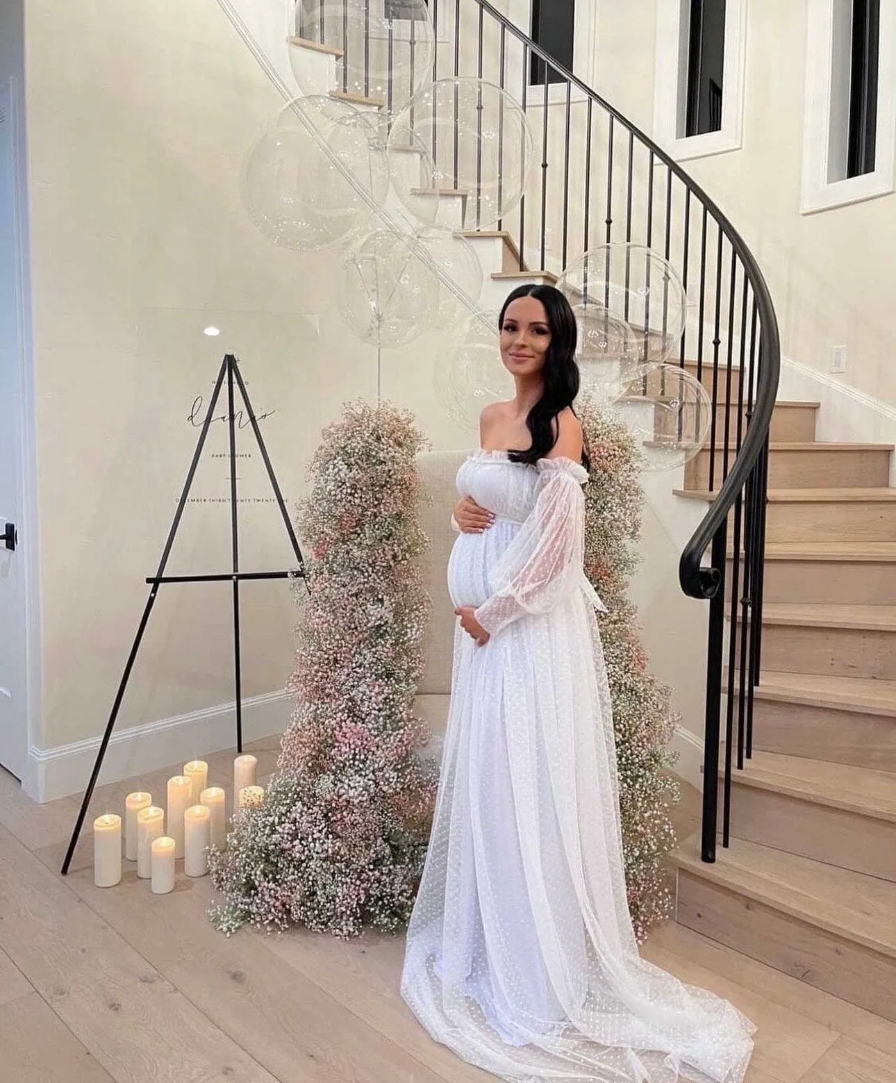 Grace Dotted Tulle Maternity Photoshoot Dress