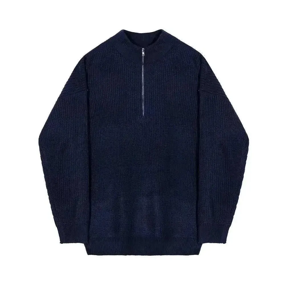Half-high zipper autumn sweater