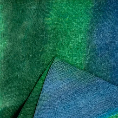 Hand dyed linen loop scarf 10