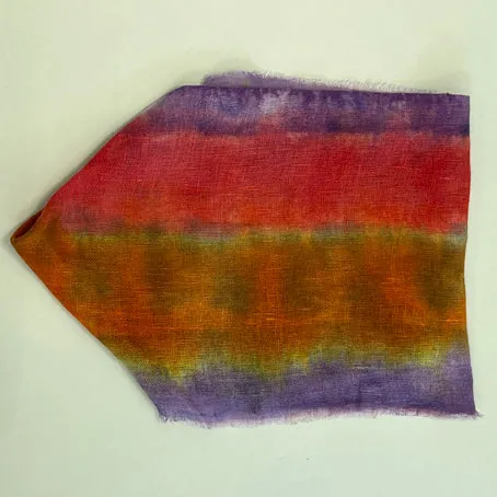 Hand dyed linen loop scarf 2