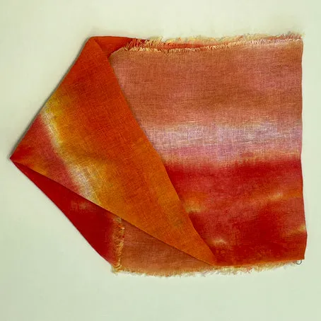 Hand dyed linen loop scarf 8