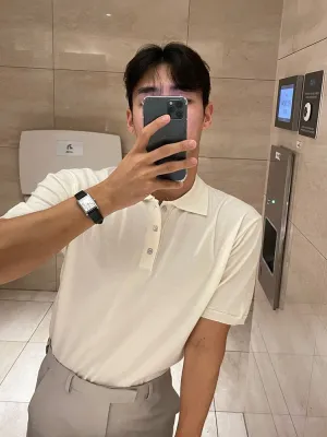 Henley collar polo shirt OR3143