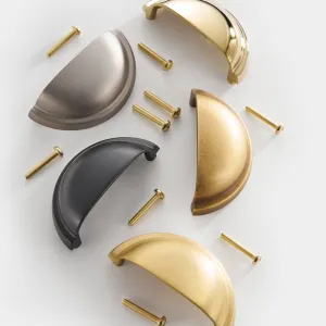HIGHGATE Solid brass Cup Pull Handles