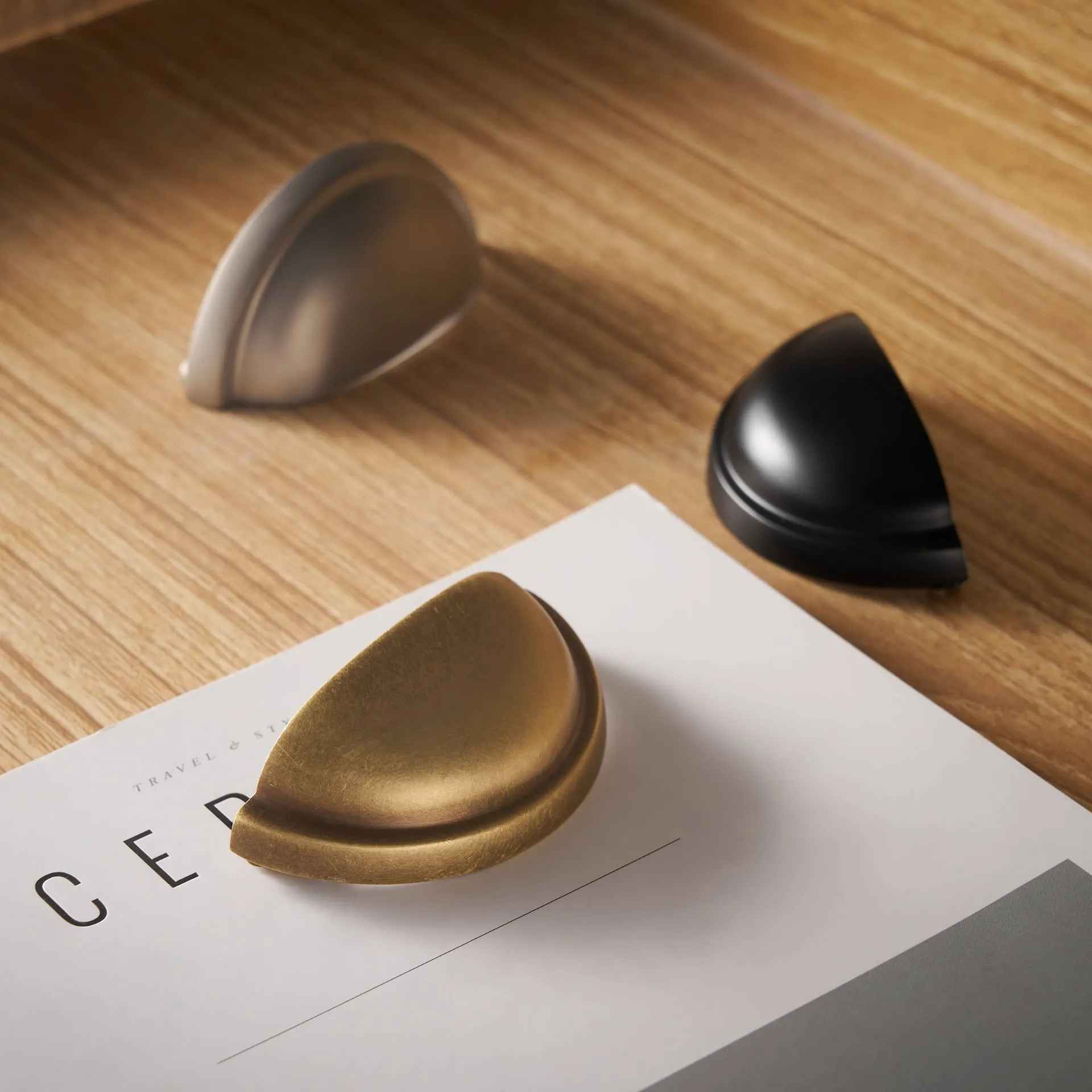 HIGHGATE Solid brass Cup Pull Handles