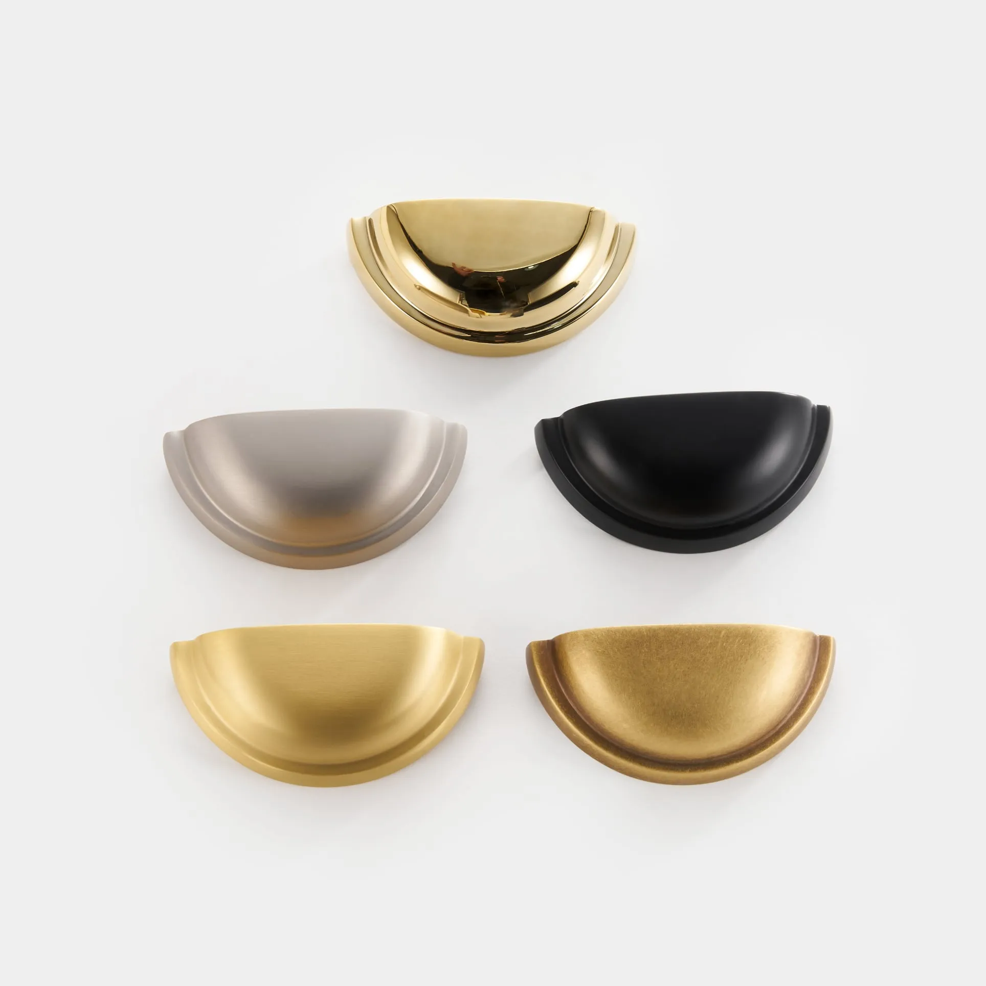HIGHGATE Solid brass Cup Pull Handles