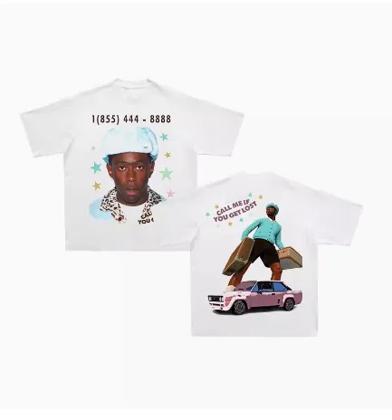 HIP HOP PORTRAIT CALL ME IF YOU LOST PRINT T SHIRT IN WHITE
