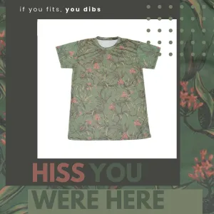 Hiss You Were Here Snake Green Beach T-shirt