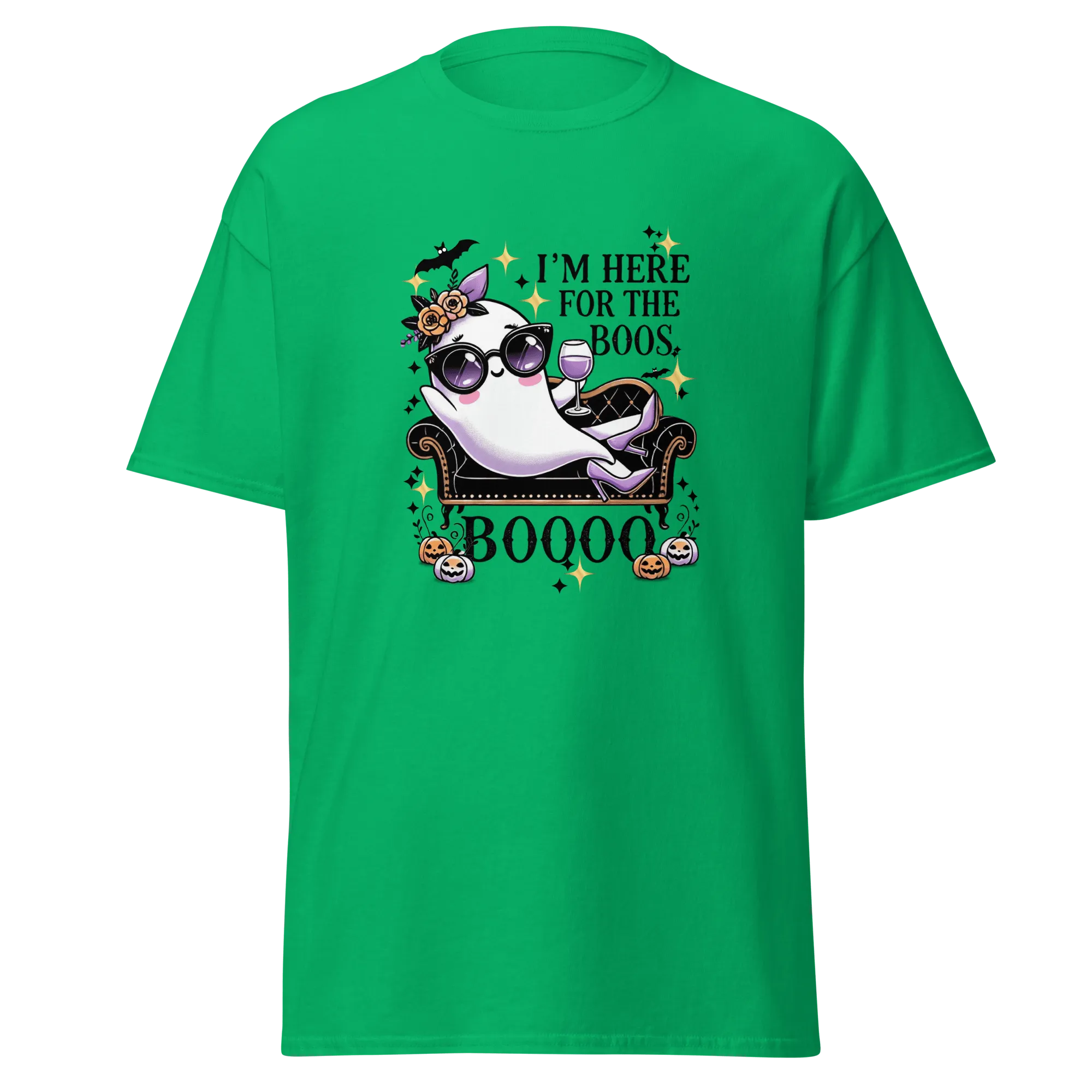 I'm Here For The Boos - Halloween T-Shirt - Fun Ghost Halloween T-Shirt