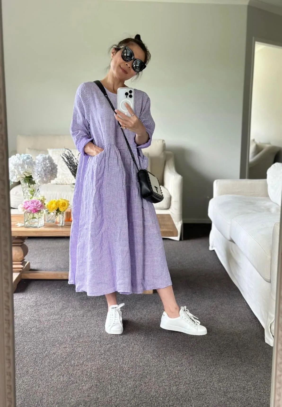 Italian Province Stephanie Check Dress