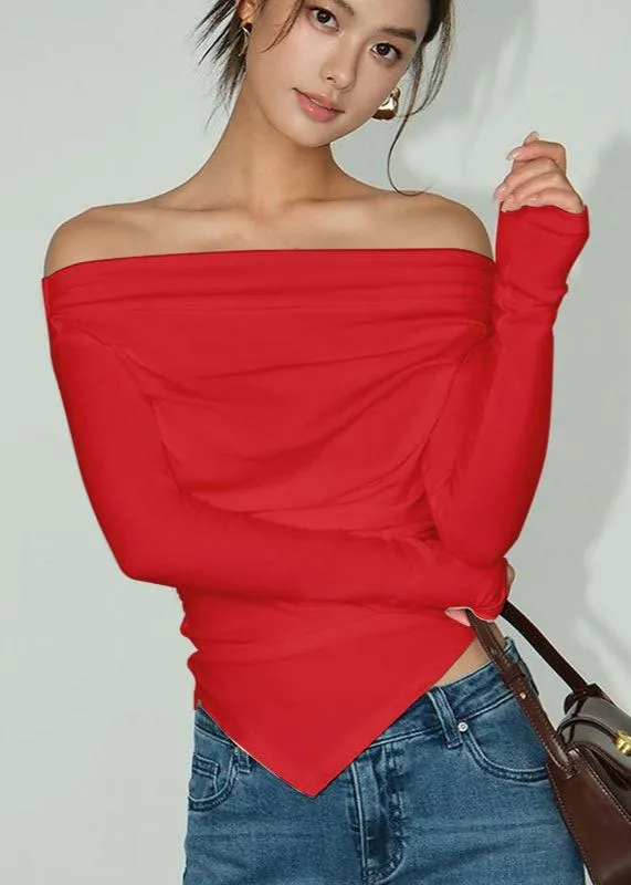 Ivyshape | Asymmetrical Long Sleeve Top