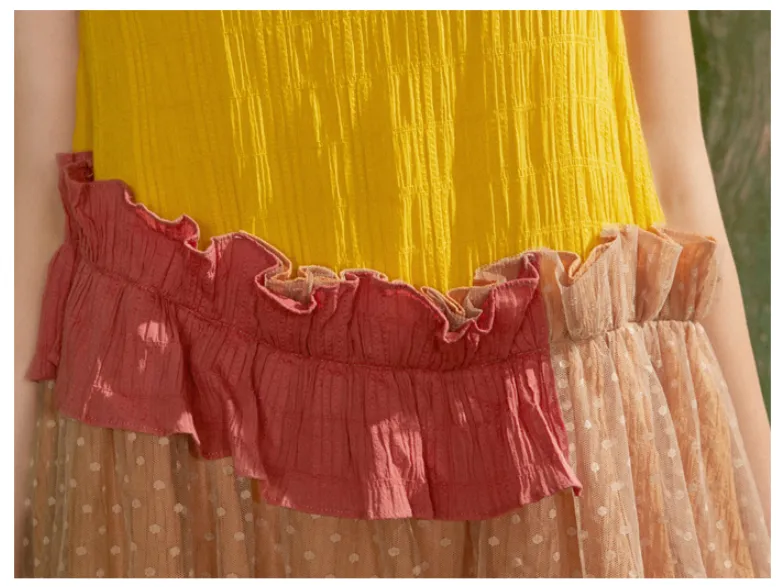 JAM PRINCESS ASYMMETRIC POLKA DOT TULLE DRESS