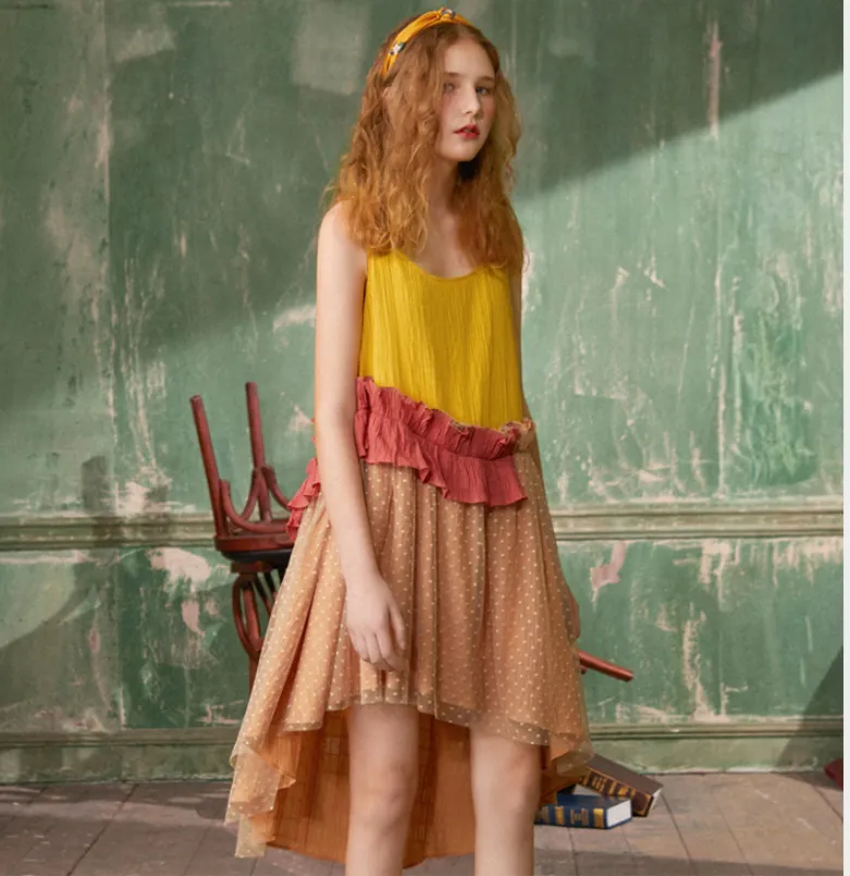 JAM PRINCESS ASYMMETRIC POLKA DOT TULLE DRESS