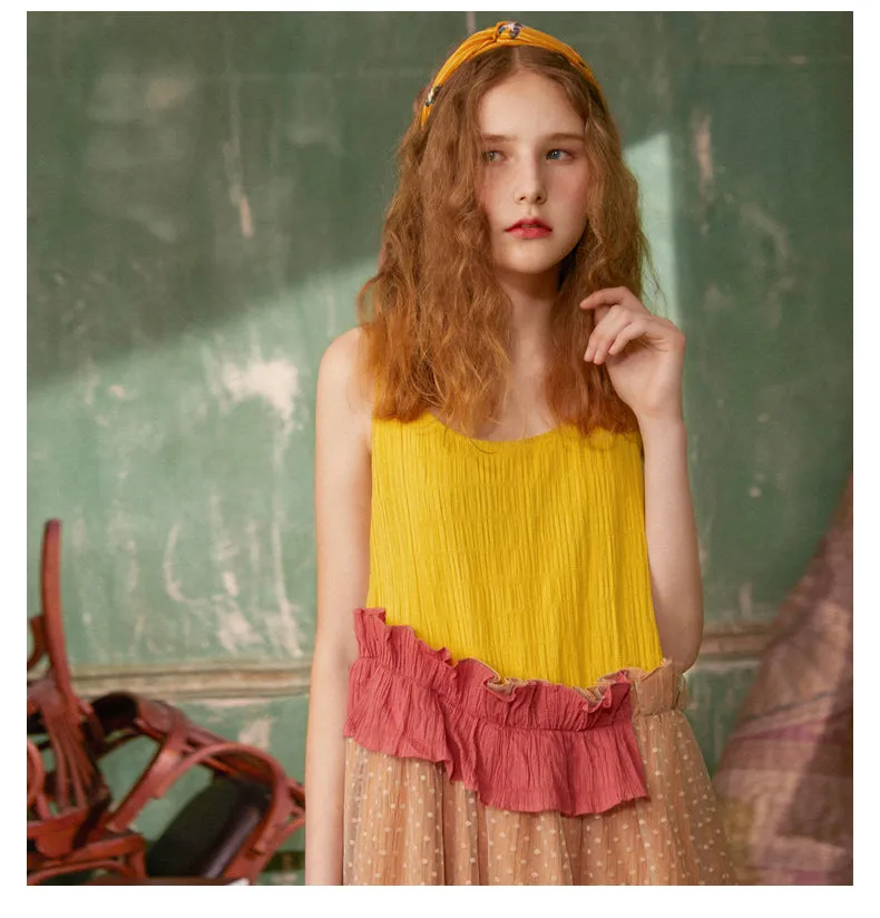 JAM PRINCESS ASYMMETRIC POLKA DOT TULLE DRESS