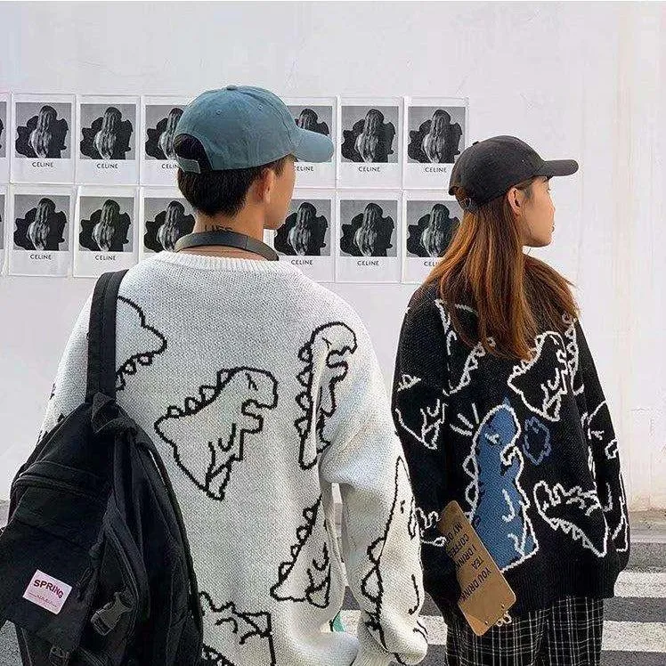 Jinquedai Dinosaur Knitted Sweater