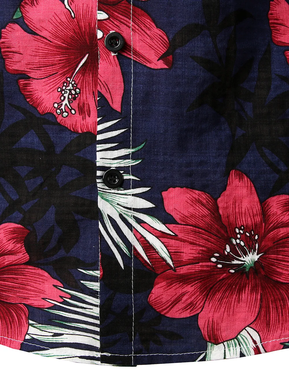 JOGAL Men's Flower Casual Button Down Short Sleeve Hawaiian Shirt