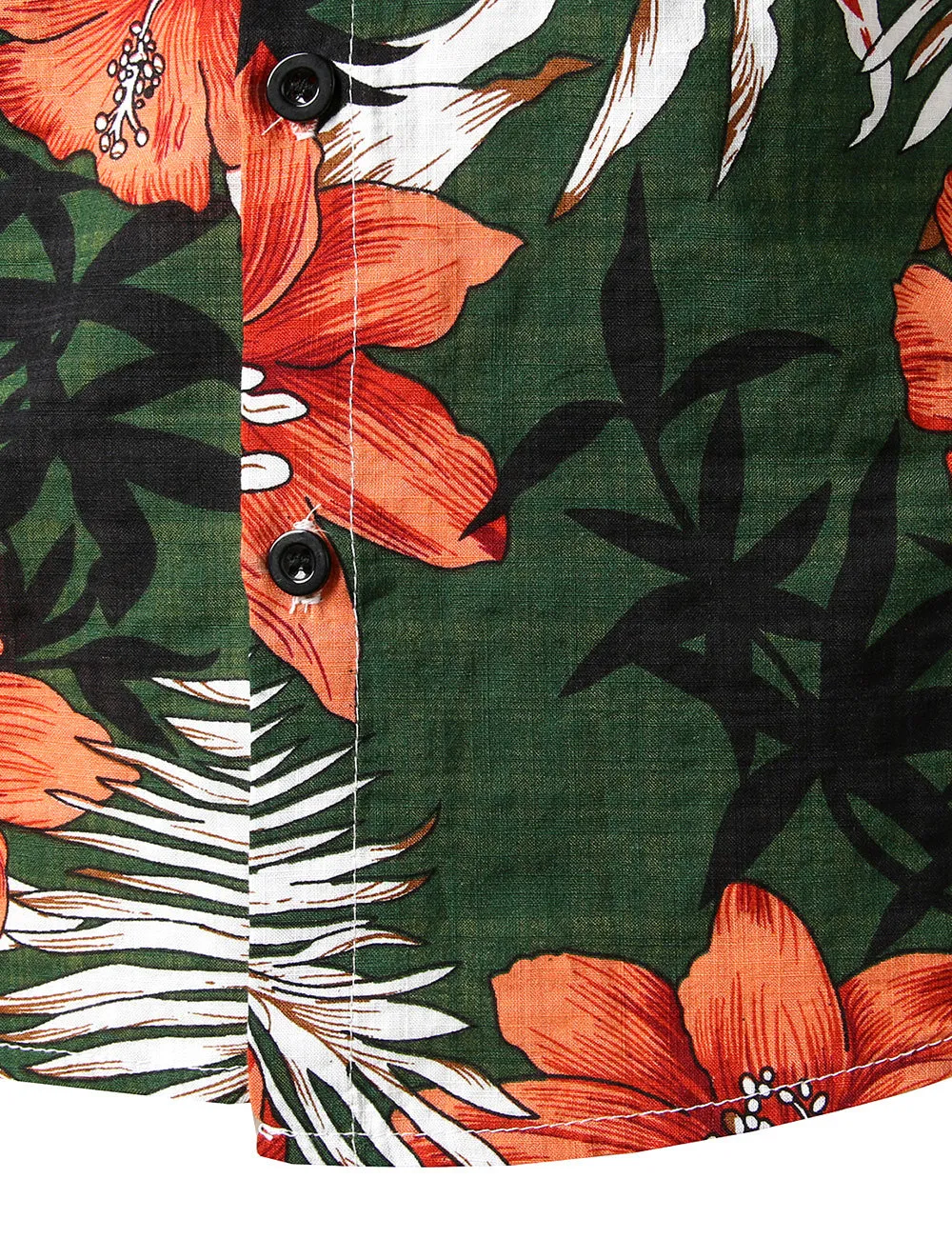 JOGAL Men's Flower Casual Button Down Short Sleeve Hawaiian Shirt