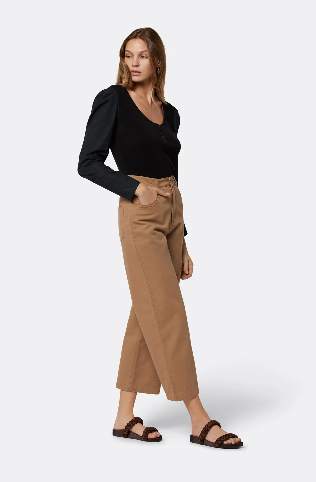 Joie Nadine Long Sleeve T-Shirt in Caviar