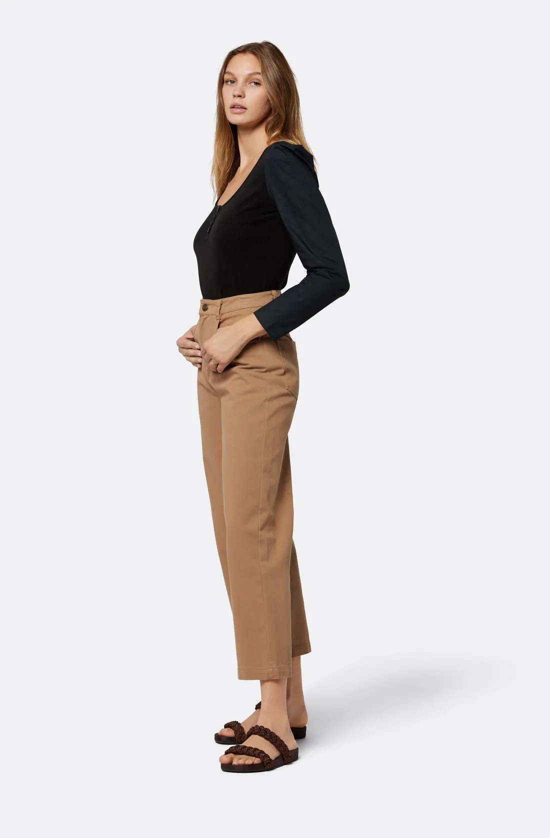 Joie Nadine Long Sleeve T-Shirt in Caviar