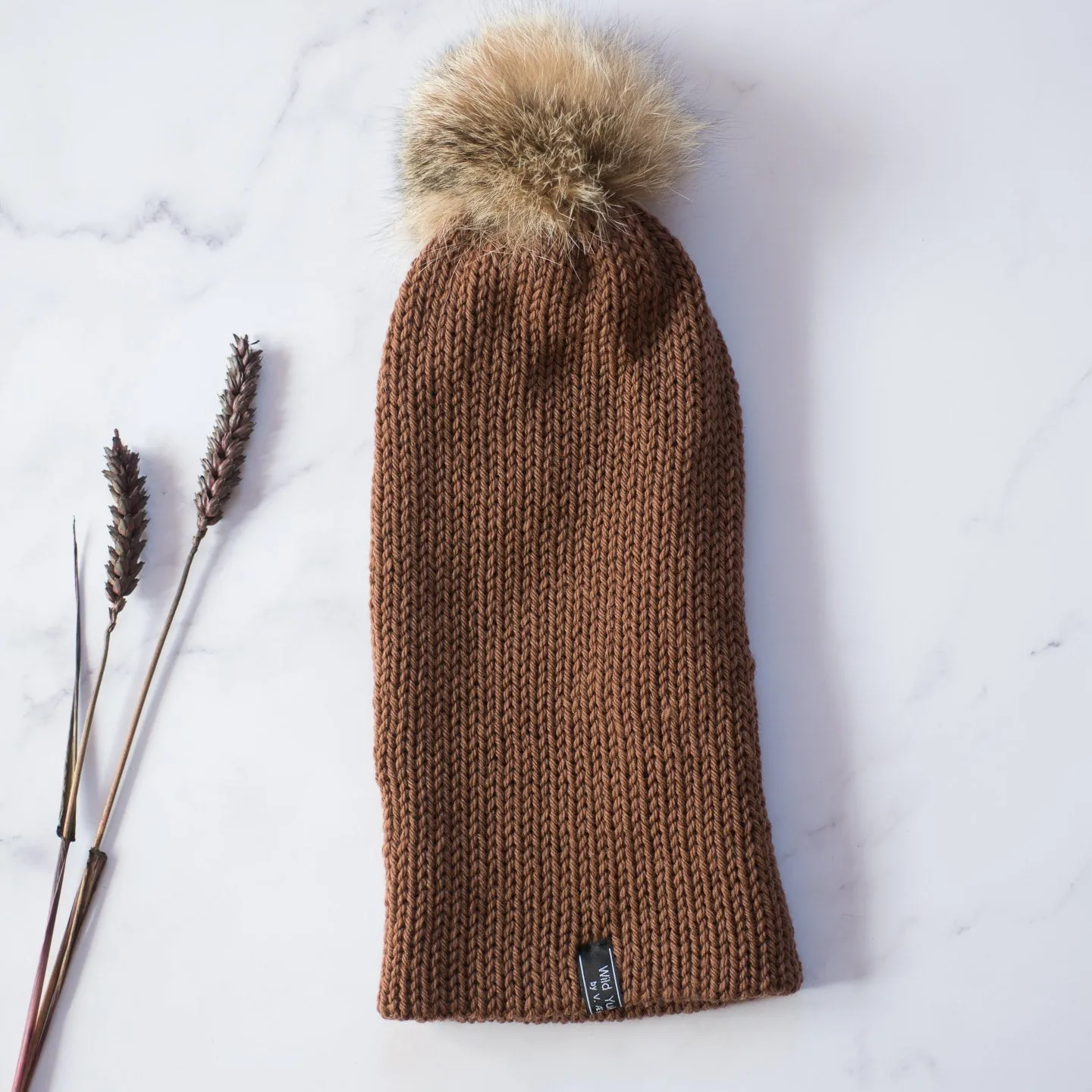 Knit Beanie - Lynx Fur Pom
