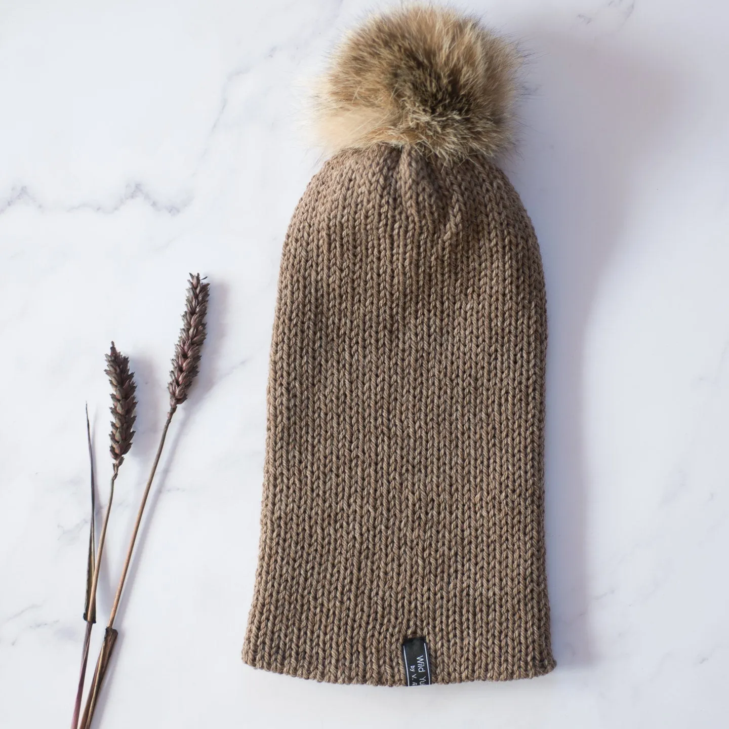Knit Beanie - Lynx Fur Pom