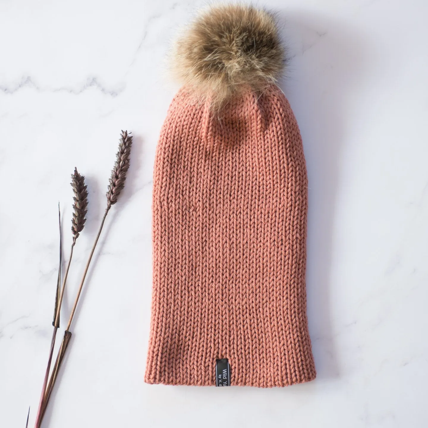 Knit Beanie - Lynx Fur Pom