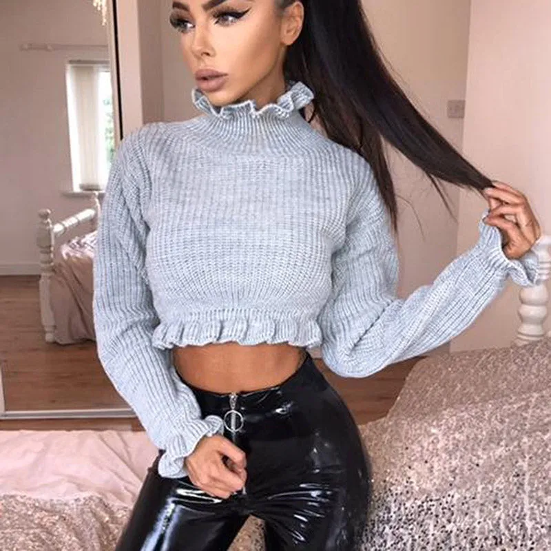 Knitted Lace Crop Top