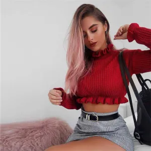 Knitted Lace Crop Top