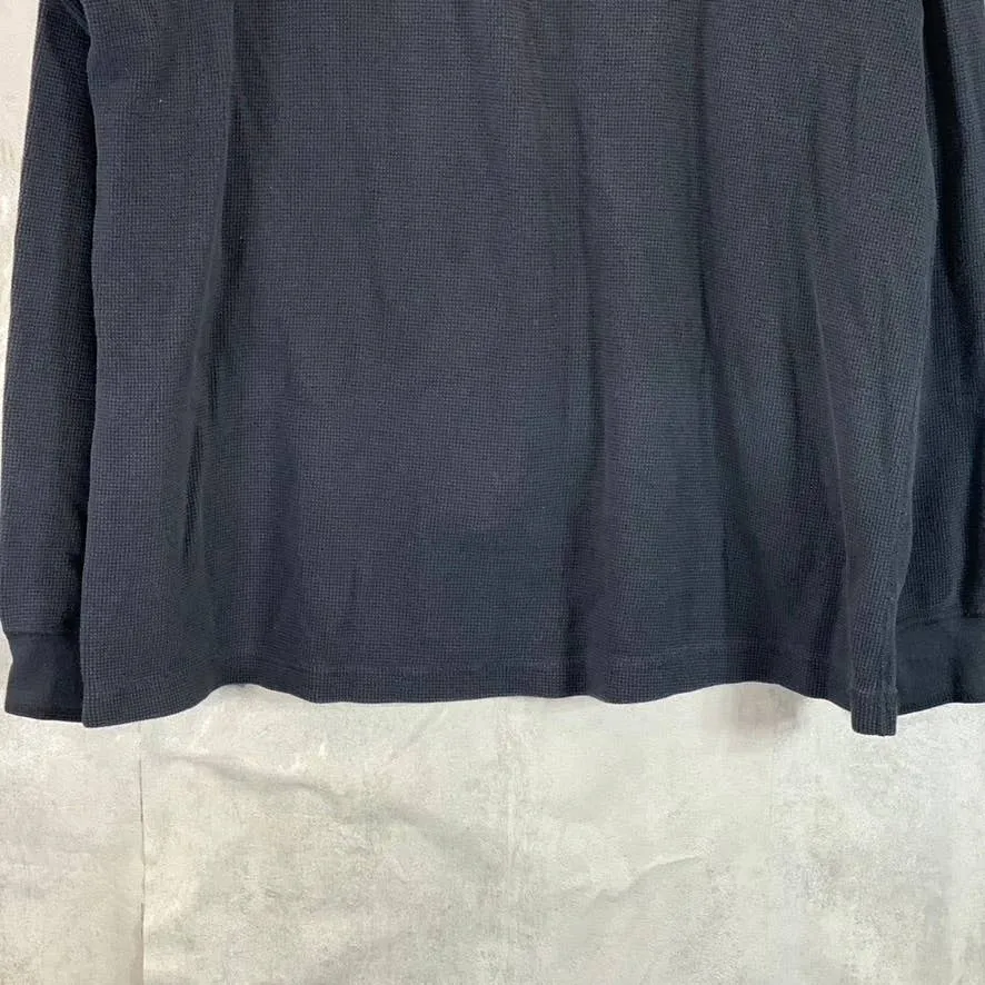 LANDS' END Men's Navy Regular-Fit Henley Long-Sleeve Shirt SZ XL
