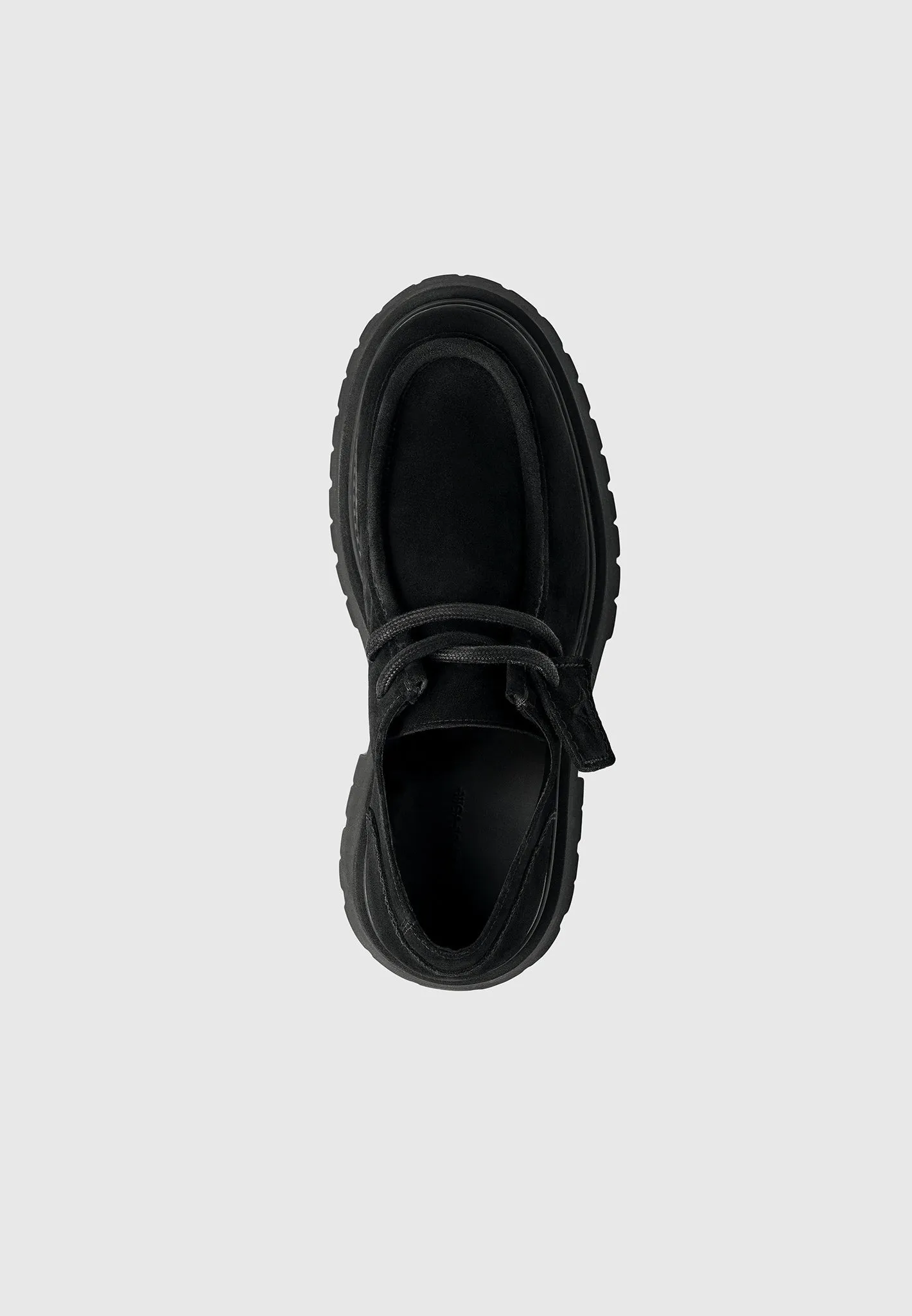 L'Atelier Suede Lace-up Shoe - Black