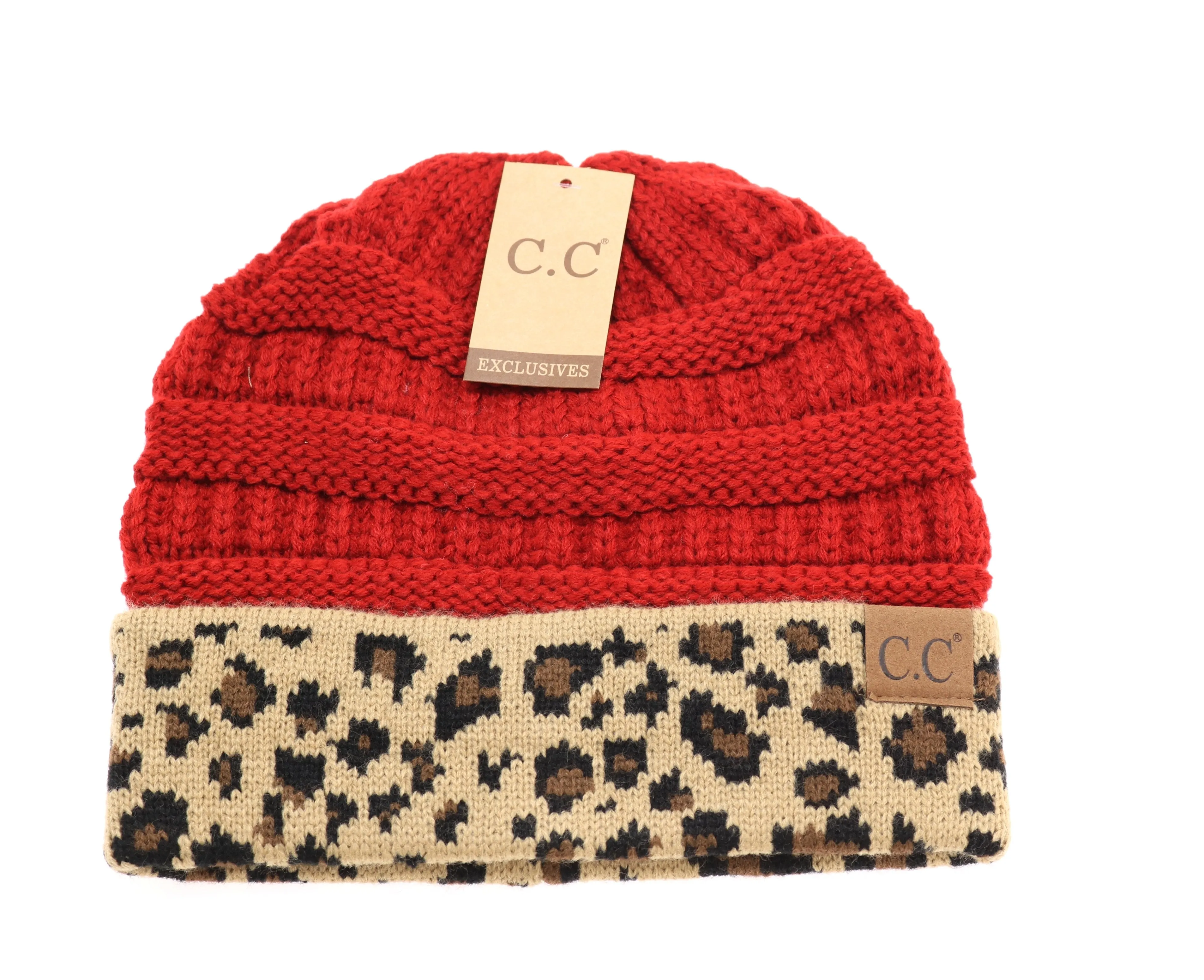 Leopard Print CC Beanie