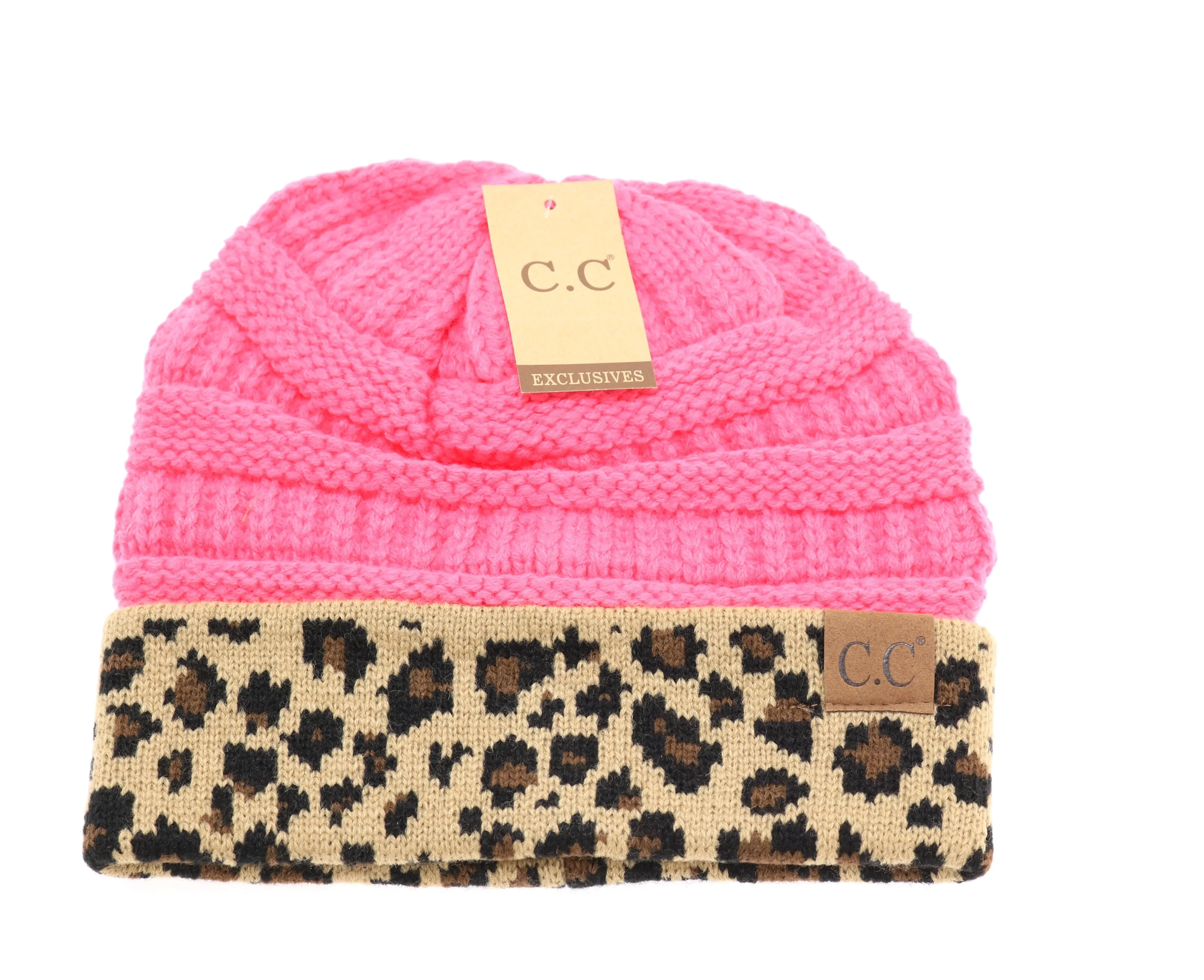 Leopard Print CC Beanie