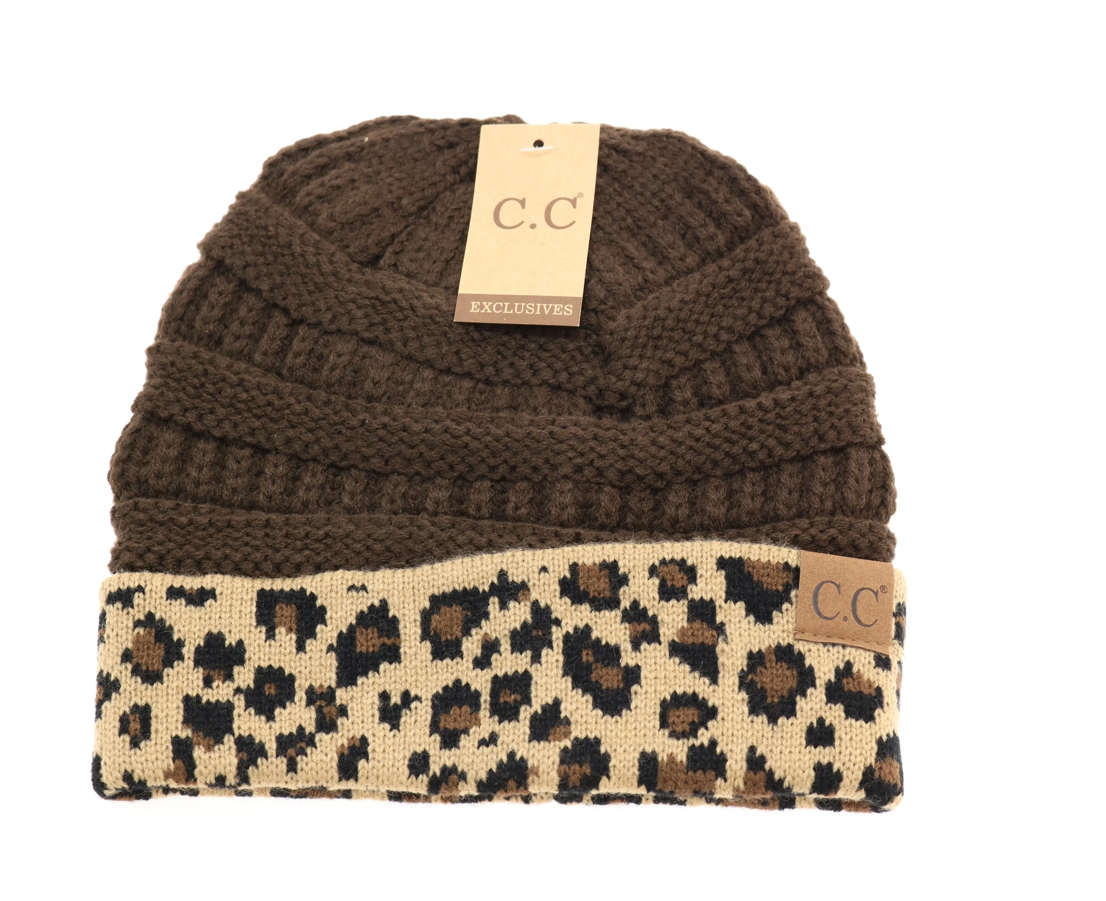 Leopard Print CC Beanie