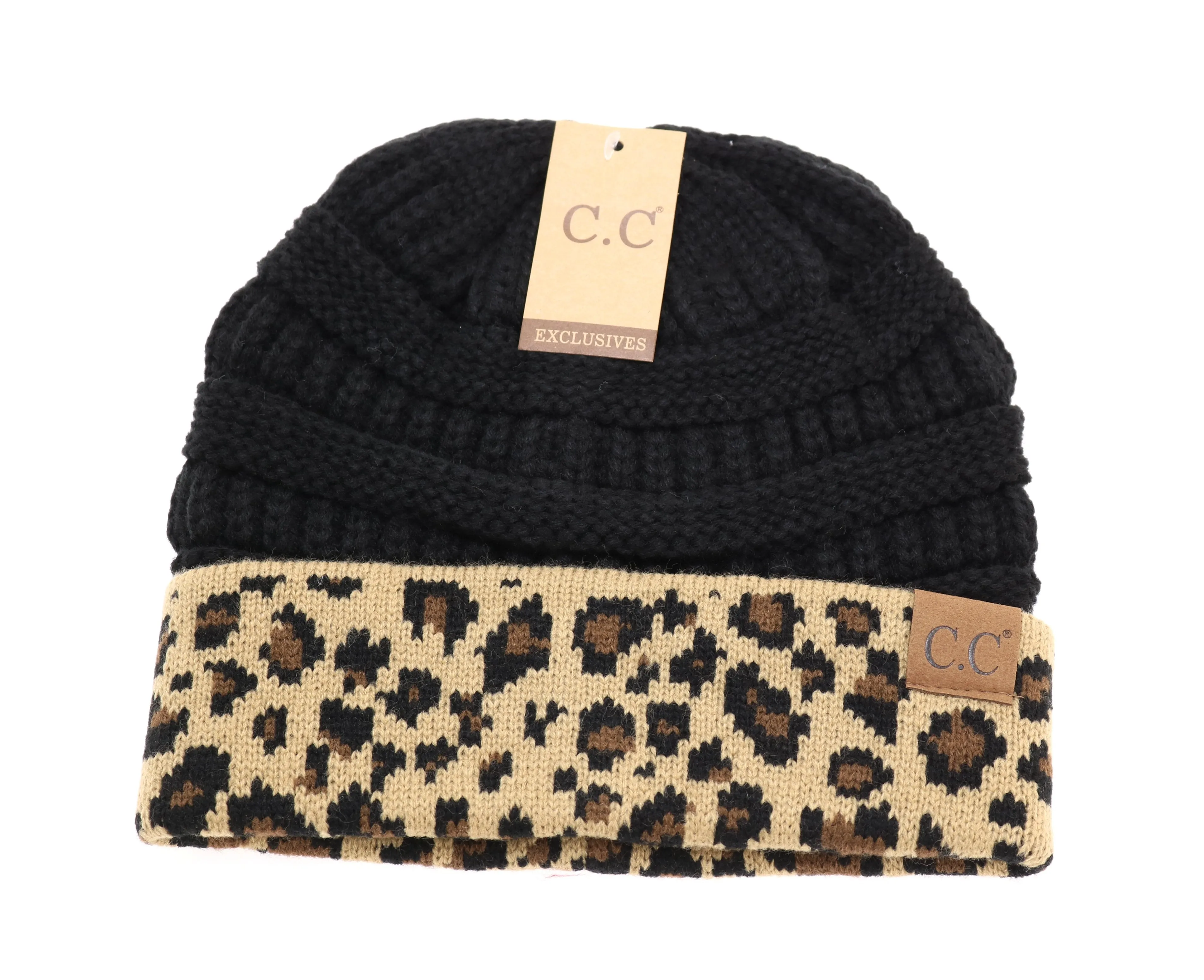 Leopard Print CC Beanie