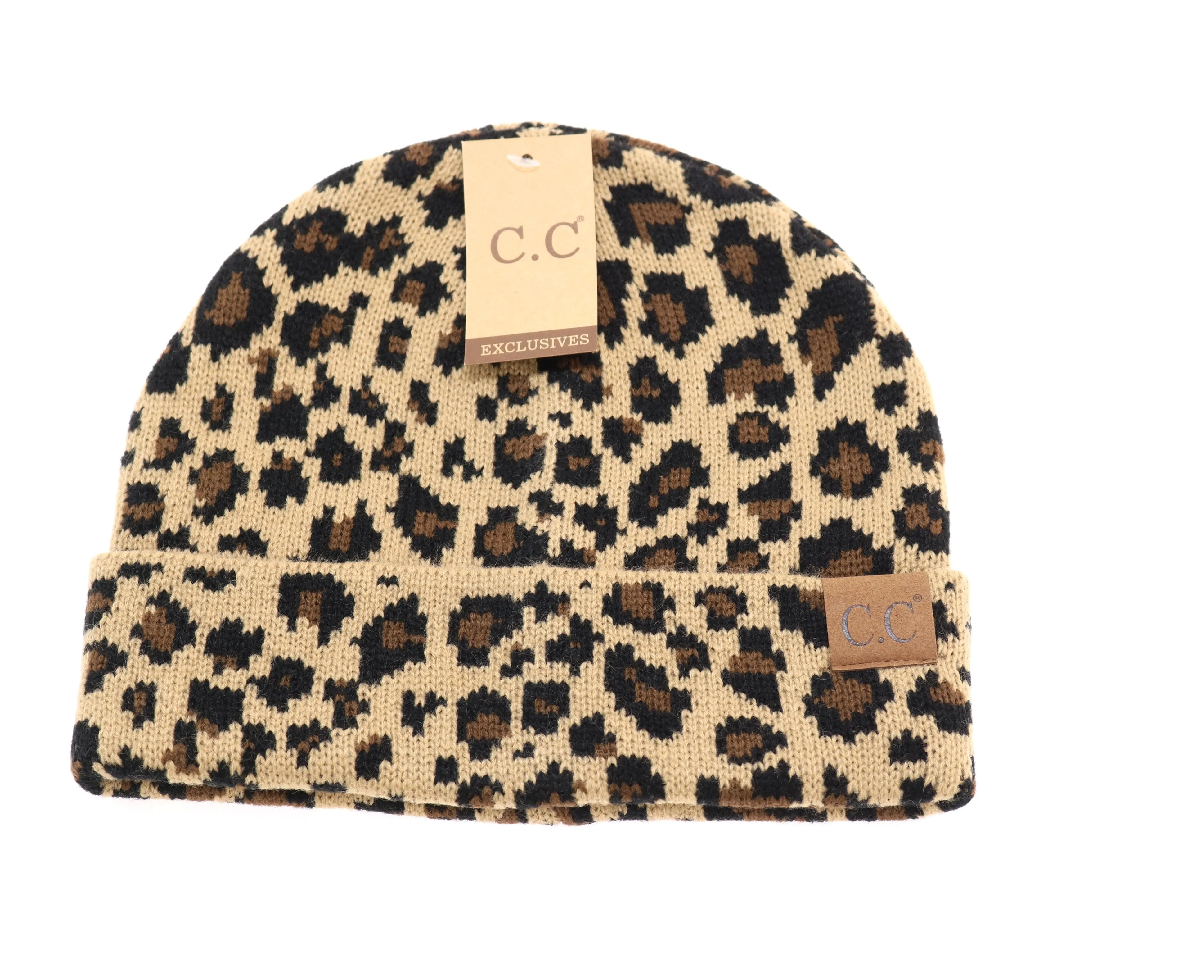 Leopard Print CC Beanie