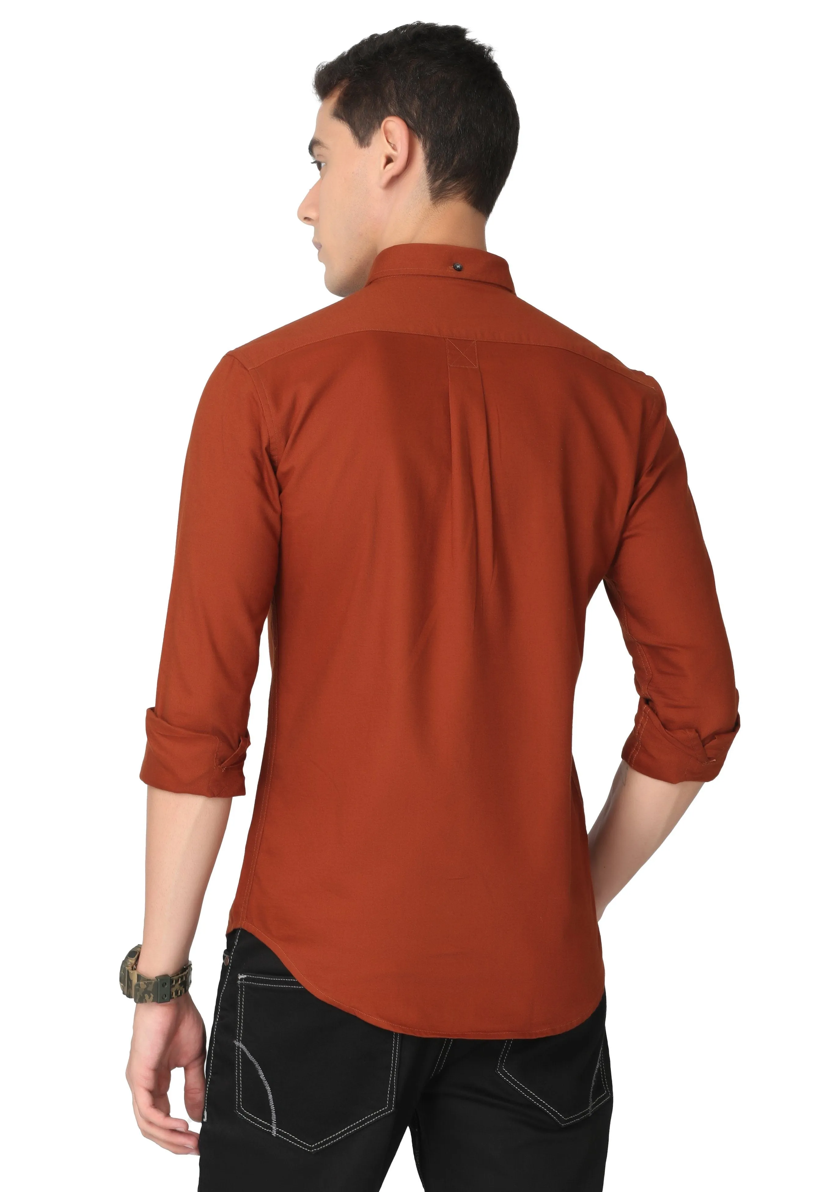 Light Maroon Oxford Casual Shirt