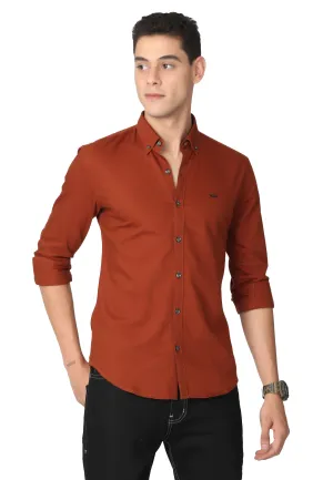 Light Maroon Oxford Casual Shirt